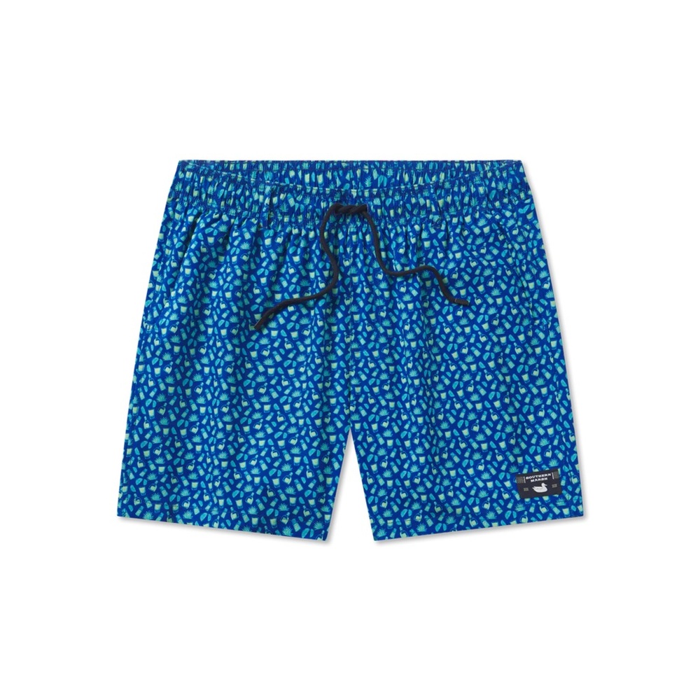 Southern Marsh Harbor Swim Trunk - Salt & Lime - Royal & Lime